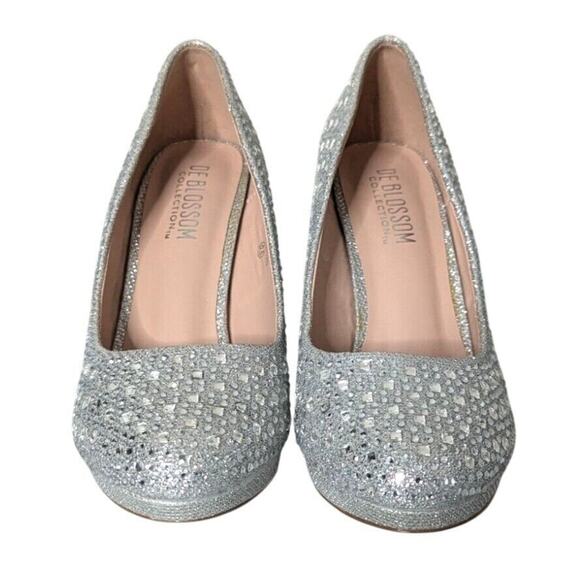 Rhinestone Platform Pump 8.5 Stiletto Heel Fairy Glam Occasion Event Bridal HOCO - Picture 3 of 7